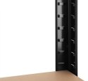 Regał Magazynowy PAKO Czarny 150x75x30 4 Półki 700 Kg