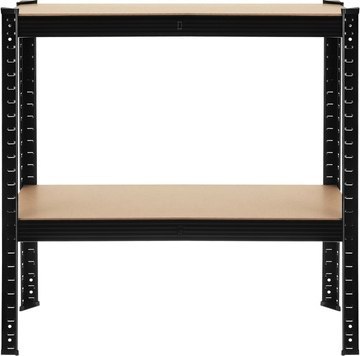 Regał Magazynowy PAKO Czarny 150x75x30 4 Półki 700 Kg