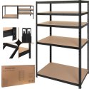 Regał Magazynowy PAKO Czarny 180x100x60 5 Półek 1000 Kg