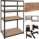Regał Magazynowy PAKO Czarny 180x100x60 5 Półek 1000 Kg