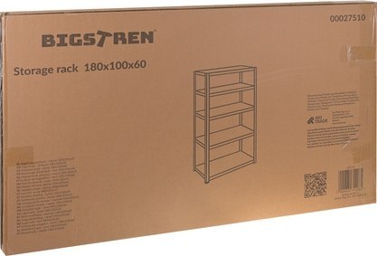 Regał Magazynowy PAKO Czarny 180x100x60 5 Półek 1000 Kg