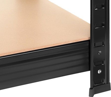Regał Magazynowy PAKO Czarny 180x100x60 5 Półek 1000 Kg