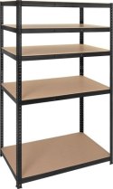 Regał Magazynowy PAKO Czarny 180x100x60 5 Półek 1000 Kg