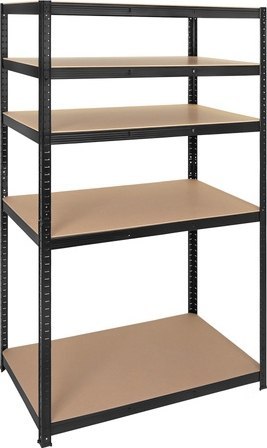 Regał Magazynowy PAKO Czarny 180x100x60 5 Półek 1000 Kg