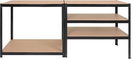 Regał Magazynowy PAKO Czarny 180x100x60 5 Półek 1000 Kg