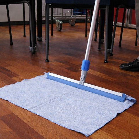 Ściągaczka Gumowa Z Pojedynczym Piórem + Kij aluminiowy niebieski