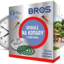 BROS - spirale na komary z metalową podstawką 10szt.