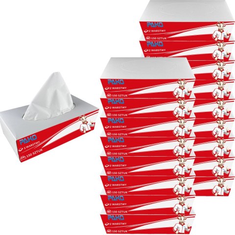 Chusteczki Uniwersalne Box 150 szt. PAKO 2W - 18 op.