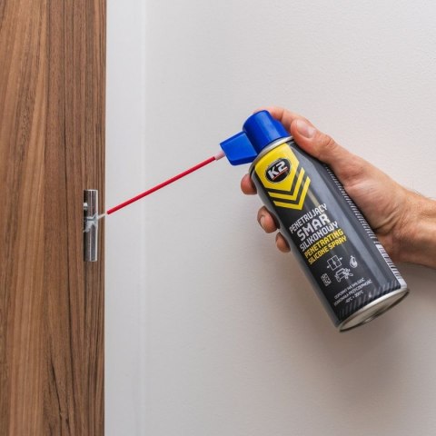 K2 SMAR SILIKONOWY Preparat Do Zawiasów Zamków Gumy I Tworzyw 400ml B430