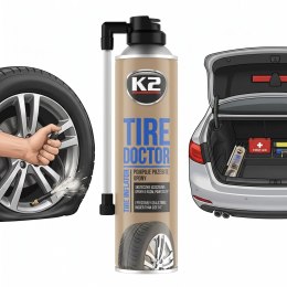 K2 TIRE DOKTOR Uszczelniacz Do Opon Aut Koło Zapasowe W Sprayu 500ml B311