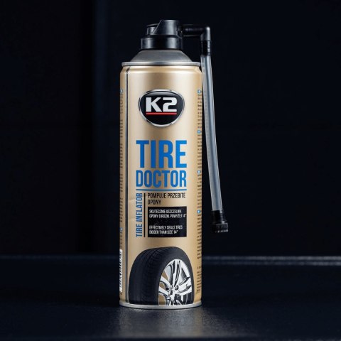 K2 TIRE DOKTOR Uszczelniacz Do Opon Aut Koło Zapasowe W Sprayu 500ml B311