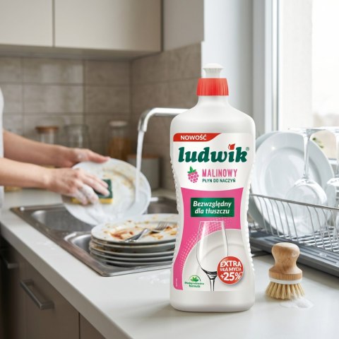 Ludwik Płyn Do Naczyń Malinowy Butelka 900g