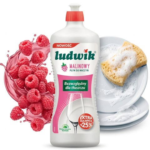Ludwik Płyn Do Naczyń Malinowy Butelka 900g
