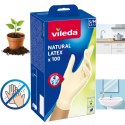 Rękawice lateksowe Vileda Natural Latex S/M 100 szt.