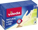 Rękawice lateksowe Vileda Natural Latex S/M 100 szt.