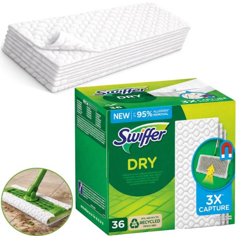 Swiffer Dry Ściereczki Podłogowe Do Mopa - Wkłady Elektrostatyczne 72 szt.