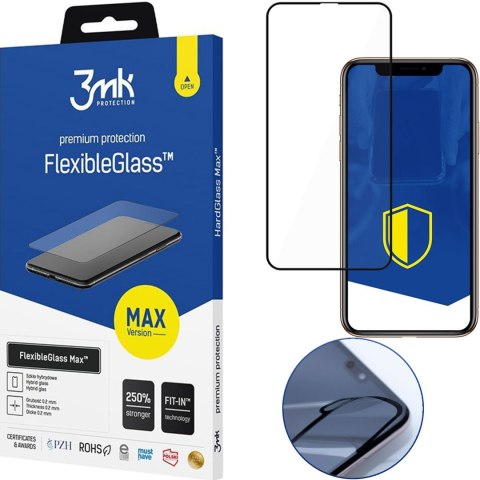 Szkło Hybrydowe Apple iPhone 11 Pro Max - 3mk FlexibleGlass Max Black