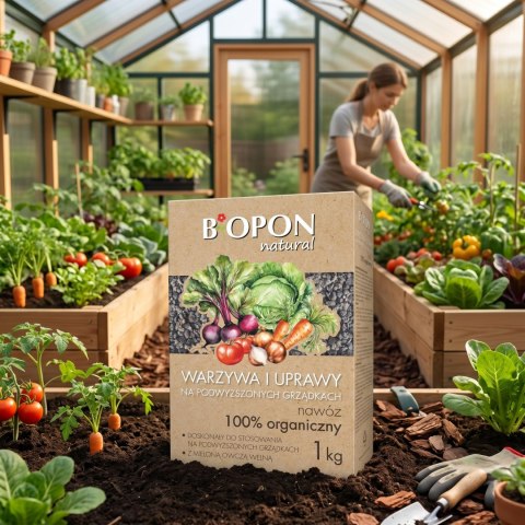 BOPON - Warzywa i uprawy na podwyższonych grządkach nawóz 100% organiczny Fertilan L 1kg