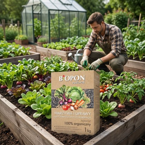 BOPON - Warzywa i uprawy na podwyższonych grządkach nawóz 100% organiczny Fertilan L 1kg