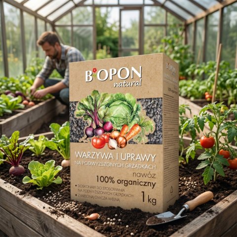 BOPON - Warzywa i uprawy na podwyższonych grządkach nawóz 100% organiczny Fertilan L 1kg