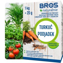 BROS NATURALNIE - mikrobiologiczny preparat zwiększający odporność roślin i uniwersalny nawóz 100% organiczny 1kg + 20g (turkuć 