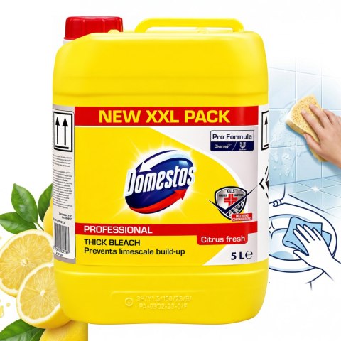 Domestos Płyn Do WC Citrus Fresh Żółty 5L