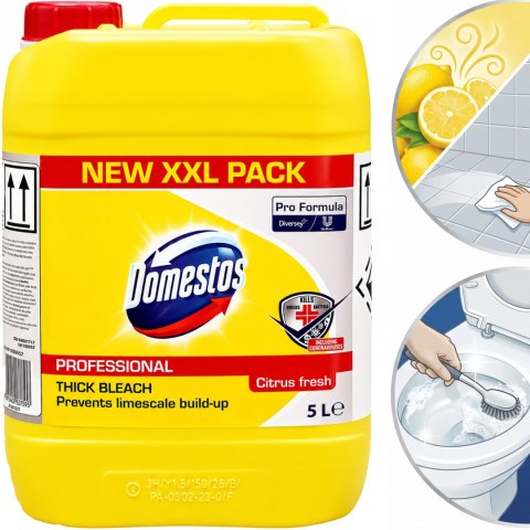 Domestos Płyn Do WC Citrus Fresh Żółty 5L