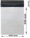 Foliopaki Kurierskie Białe 4XL 450x550mm - 100 szt.
