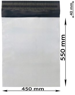 Foliopaki Kurierskie Białe 4XL 450x550mm - 50 szt.