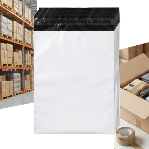 Foliopaki Kurierskie Białe 4XL 450x550mm - 50 szt.