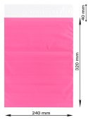 Foliopaki Kurierskie Różowe C4 240x320mm - 100 szt.