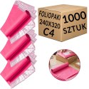 Foliopaki Kurierskie Różowe C4 240x320mm - 1000 szt.