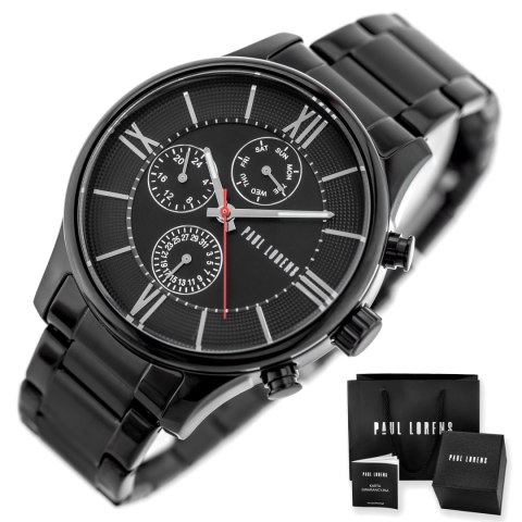 ZEGAREK MĘSKI PAUL LORENS - PL11652B6-1A5 (zg356d) + BOX