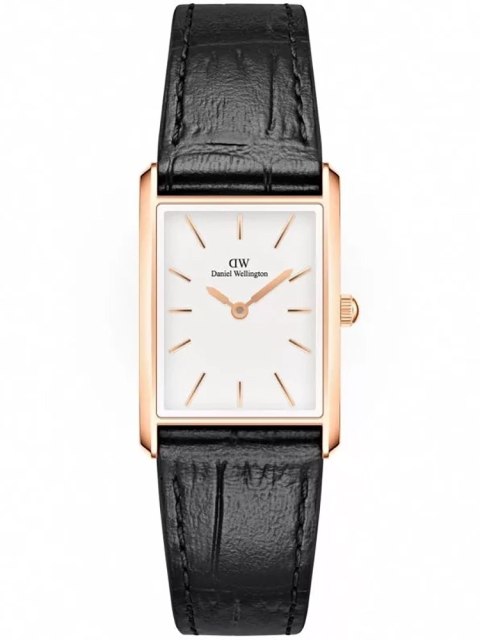 ZEGAREK DAMSKI DANIEL WELLINGTON Bound Black Crocodile Rose Gold DW00100693 + BOX