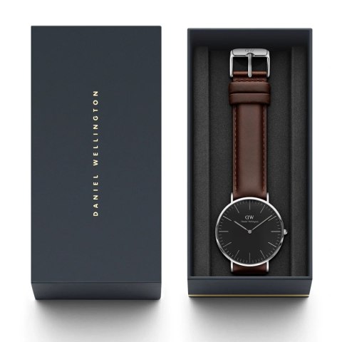 ZEGAREK DAMSKI DANIEL WELLINGTON Classic Black Sheffield Lady Rose Gold DW00100131 (zw508d)