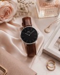 ZEGAREK DAMSKI DANIEL WELLINGTON Classic Black Sheffield Lady Rose Gold DW00100131 (zw508d)