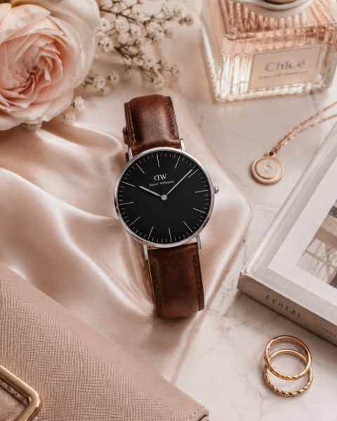 ZEGAREK DAMSKI DANIEL WELLINGTON Classic Black Sheffield Lady Rose Gold DW00100131 (zw508d)