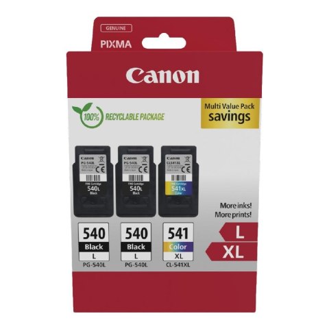 Zestaw tuszy Canon 2xPG-540 L Black 11 ml 600 str. + CL-541 XL Color 15 ml 400 str. (5224B017)