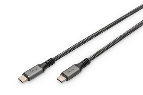 Kabel połączeniowy DIGITUS PREMIUM USB 4.0 Typ USB C/USB C M/M 20Gbps PD 3.0 60W 8K 30Hz czarny nylon 3m
