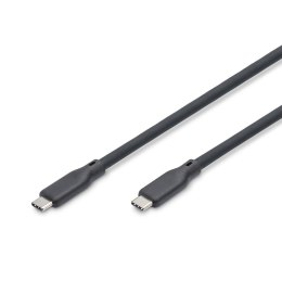 Kabel połączeniowy silikonowy DIGITUS USB-C-USB-C, USB 4 ver.2.0, 80Gbps, 8K@60Hz, PD 3.1 240W, 1,5m, czarny