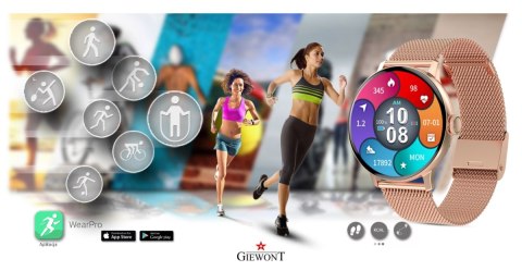 Smartwatch Damski GIEWONT Różowe Złoto GW330-1