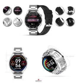 Smartwatch GIEWONT Vertex SmartCall GW450-5 Silver/Carbon Leather