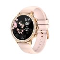 Smartwatch Damski VELTORI VT310-1 Złota Bransoleta + Różowy Pasek Silikonowy
