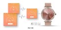 Smartwatch Damski VELTORI VT320-1 Złota Bransoleta + Różowy Pasek Silikonowy