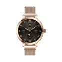 Smartwatch Damski VELTORI VT340-1 Złota Bransoleta + Różowy Pasek Silikonowy