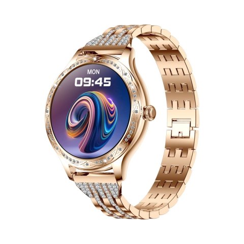 Smartwatch Damski VELTORI VT350-1 Bransoleta Różowe Złoto