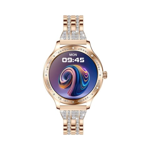 Smartwatch Damski VELTORI VT350-1 Bransoleta Różowe Złoto