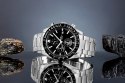 Zegarek Męski Giewont Chronograph Sapphire Srebrno Czarny GW8720-B2