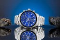 Zegarek Męski Giewont Chronograph Sapphire Srebrno Niebieski GW7290-B3