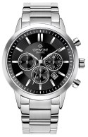 Zegarek Męski Giewont Chronograph Sapphire Srebrno Czarny GW8510-B1